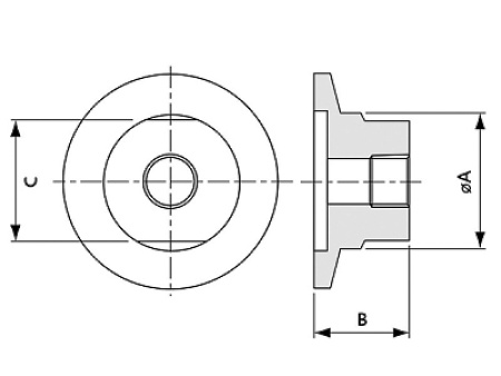 Переходник KF25 - внутренняя резьба 1/8 (SS 304)